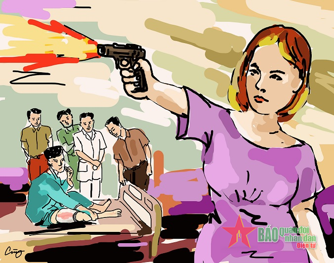 Cô gái có mái tóc nâu